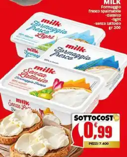 Mercati Alimentari milk Formaggio fresco Senza Lattosio offerta