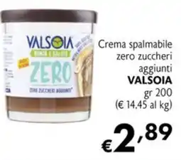 Maxi Supermercati Crema spalmabile zero zuccheri aggiunti Valsoia offerta