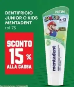 Panorama Dentifricio Junior o Kids Mentadent offerta