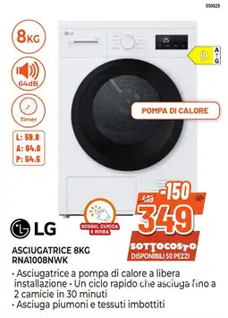 Expert Di Lella Asciugatrice 8kg LG offerta