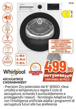 Expert Di Lella Whirlpool Asciugatrice CWDR49MWBSIT offerta