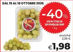 Coop Trentino Uva Italia di Puglia IGP offerta