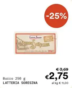 Borello Supermercati Burro LATTERIA SORESINA offerta