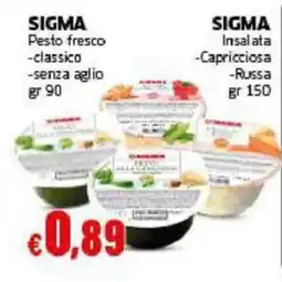 Mercati Alimentari Sigma Pesto fresco classico senza aglio offerta