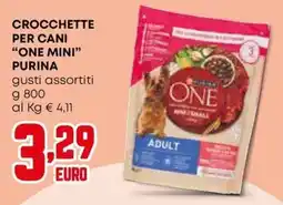 Kanguro Crocchette per cani One Mini Purina offerta