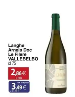 Docks Cash&Carry Langhe Arneis Doc Le Filere VALLEBELBO offerta