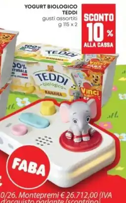 Panorama Yogurt biologico Teddi offerta