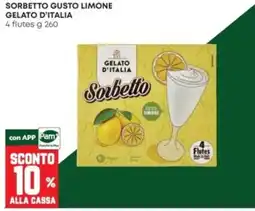 Panorama Sorbetto Gusto Limone Gelato d'Italia offerta