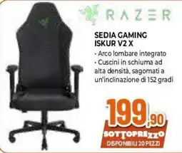 Expert Sedia gaming Razer Iskur V2 X offerta
