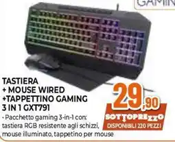 Expert Tastiera + mouse wired + tappettino gaming 3 in 1 GXT791 offerta