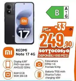 Expert Redmi Note 17 4G offerta
