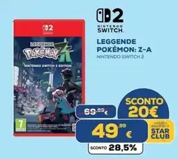 Euronics Tufano Leggende Pokémon: Z-A Nintendo Switch 2 Edition offerta