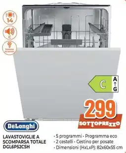 Extracoop Lavastoviglie a scomparsa totale DeLonghi offerta