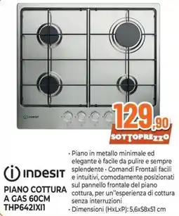 Extracoop Indesit piano cottura a gas 60cm offerta