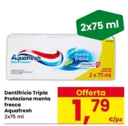 Interspar Dentifricio Tripla Protezione menta fresca Aquafresh offerta