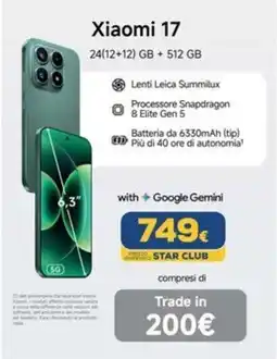Euronics Tufano Xiaomi 17 offerta