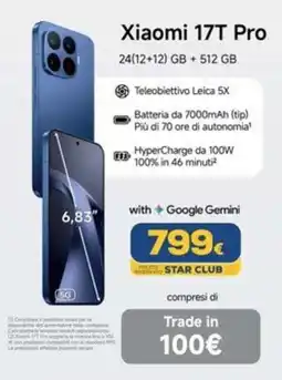 Euronics Tufano Xiaomi 17T Pro offerta