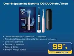 Euronics Tufano Oral-B Spazzolino Elettrico iO3 DUO Nero / Rosa offerta