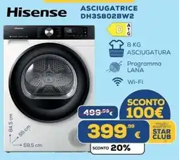 Euronics Tufano Hisense asciugatrice offerta