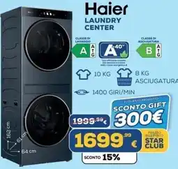 Euronics Tufano Haier laundry center offerta