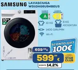 Euronics Tufano Samsung lavasciuga offerta