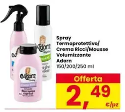 Interspar Spray Termoprotettivo/Crema Ricci/Mousse Volumizzante Adorn offerta