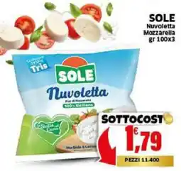 Mercati Alimentari Sole nuvoletta mozzarella offerta