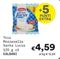 Borello Supermercati Tris Mozzarella Santa Lucia offerta