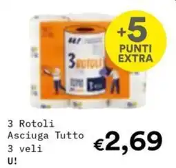 Borello Supermercati Asciuga Tutto 3 veli U! offerta