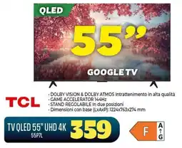 Gaer TCL QLED 55" UHD 4K Google TV offerta