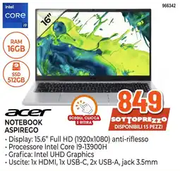 Expert Di Lella Acer Notebook Aspirego offerta