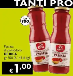 Maxi Supermercati Passata di pomodoro De Rica offerta
