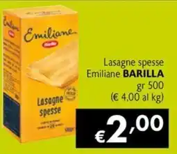 Maxi Supermercati Lasagne spesse Emiliane BARILLA offerta