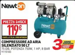 Ottimax Newton compressore ad aria silenziato 50 lt offerta