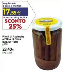 Docks Cash&Carry Filetti di Acciughe all'Olio di Oliva Balistreri offerta