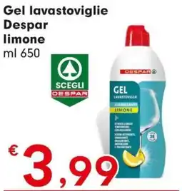DeSpar Express Gel lavastoviglie Despar limone offerta