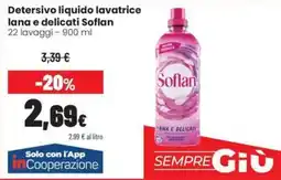 Coop Trentino Detersivo liquido lavatrice lana e delicati Soflan offerta