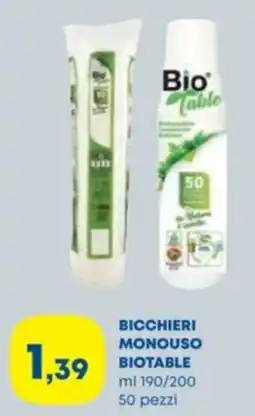 Panorama TiBi Bicchieri monouso biotable offerta