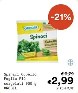 Borello Supermercati Spinaci Cubello Foglia Più OROGEL offerta