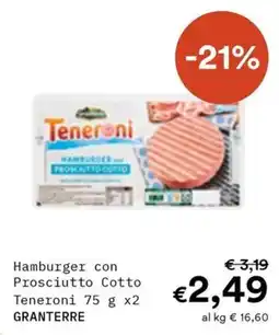 Borello Supermercati Hamburger con Prosciutto Cotto Teneroni offerta