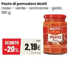 Coop Trentino Pesto di pomodoro Mutti offerta