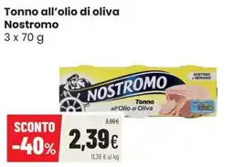 Coop Trentino Tonno all'olio di oliva Nostromo offerta