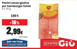 Coop Trentino Panini senza glutine per hamburger Schär offerta