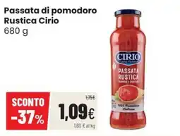 Coop Trentino Passata di pomodoro Rustica Cirio offerta