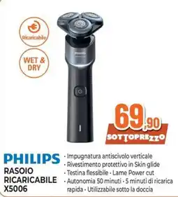 Extracoop Philips rasoio ricaricabile x5006 offerta