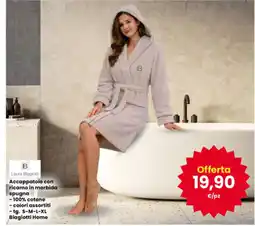 Interspar Accappatoio con ricamo in morbida spugna Laura Biagiotti offerta