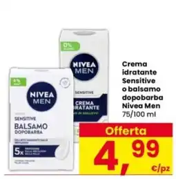 Interspar Crema idratante Sensitive o balsamo dopobarba Nivea Men offerta