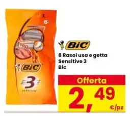 Interspar Rasoi usa e getta Sensitive 3 Bic offerta