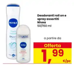 Interspar Deodoranti roll on e spray assortiti Nivea offerta