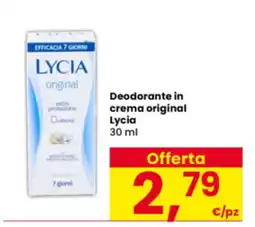 Interspar Deodorante in crema original Lycia offerta